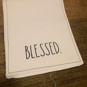 NWT Rae Dunn Embroidered Table Runner “Blessed”